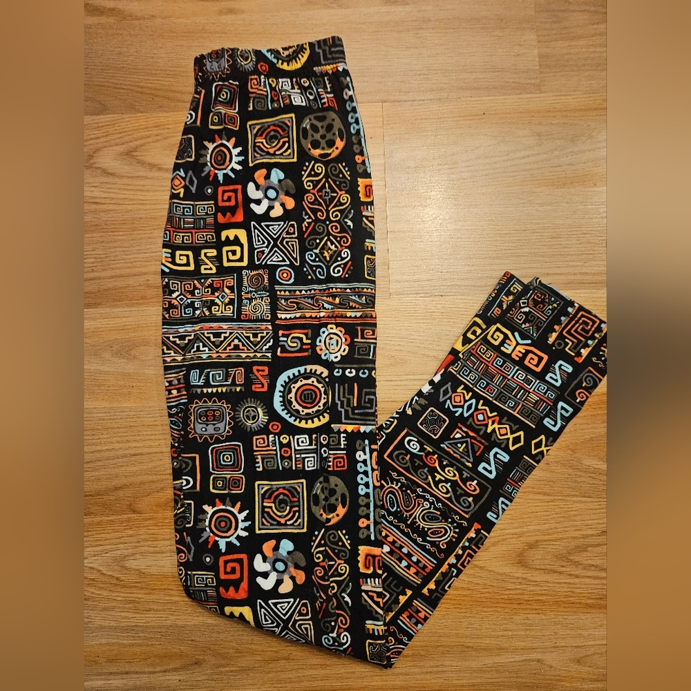 New Mix Multicolor Geometric Print Leggings
